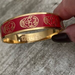 Alexander McQueen enamel skull bracelet